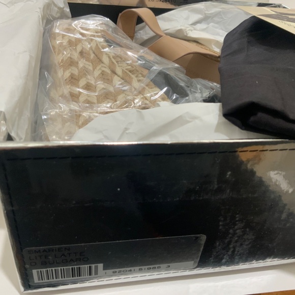 SIGERSON MORRISON Arien platform wedge Espadrille beige leather sandal pumps 7 - Picture 10 of 16